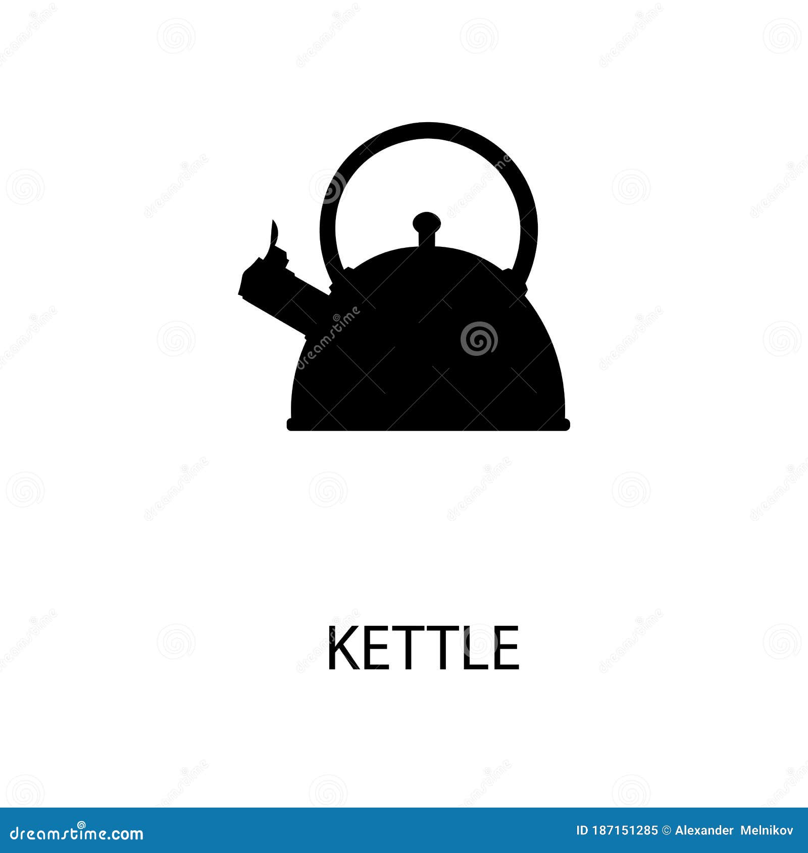 Kettle Black Sign Icon. Vector Illustration Eps 10 Stock Illustration