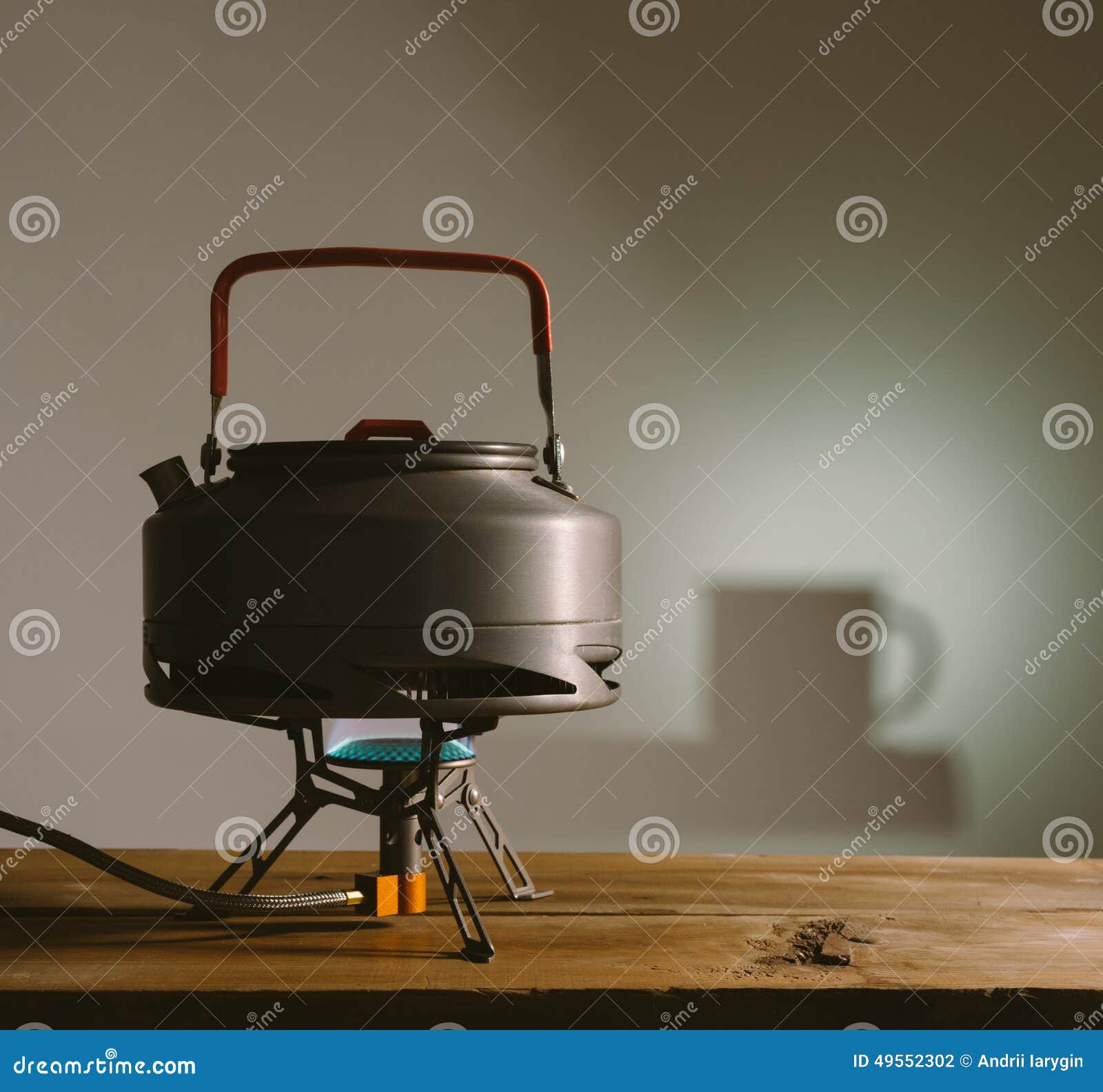 Kettle camp stock photo. Image of campfire, burner, equipment 49552302
