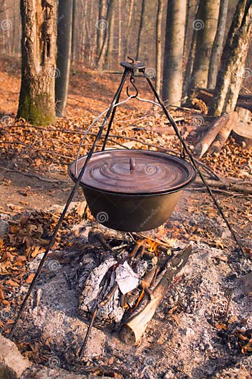 Kettle On A Fire Stock Photo Image Of Dixy Lunch Holidays 34784888