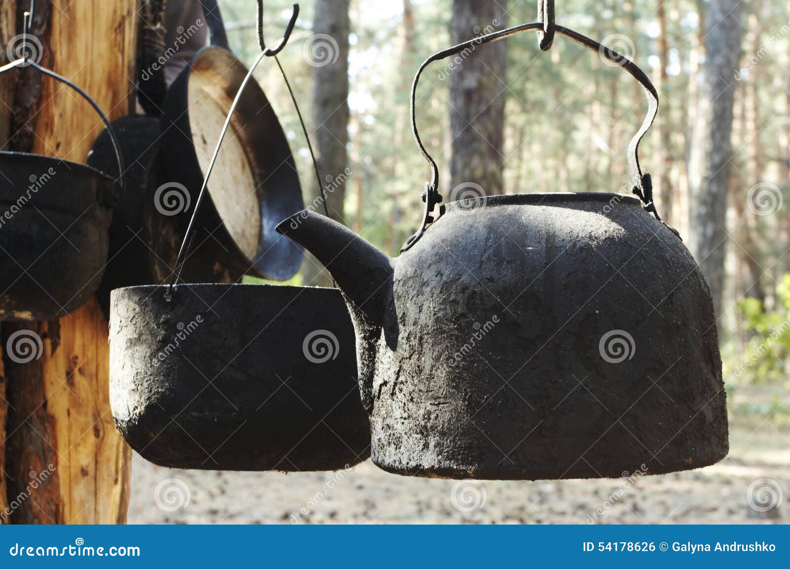 Kettle stock photo. Image of camper, food, black, holiday 54178626