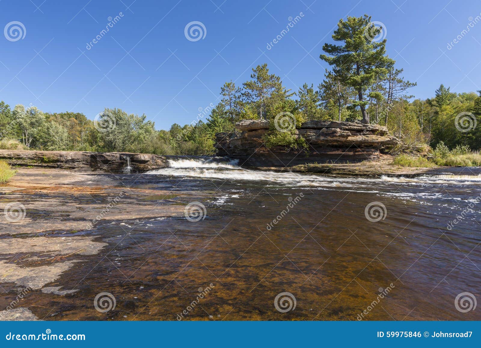 Kettle River Waterfall stock photo. Image of blurred 59975846