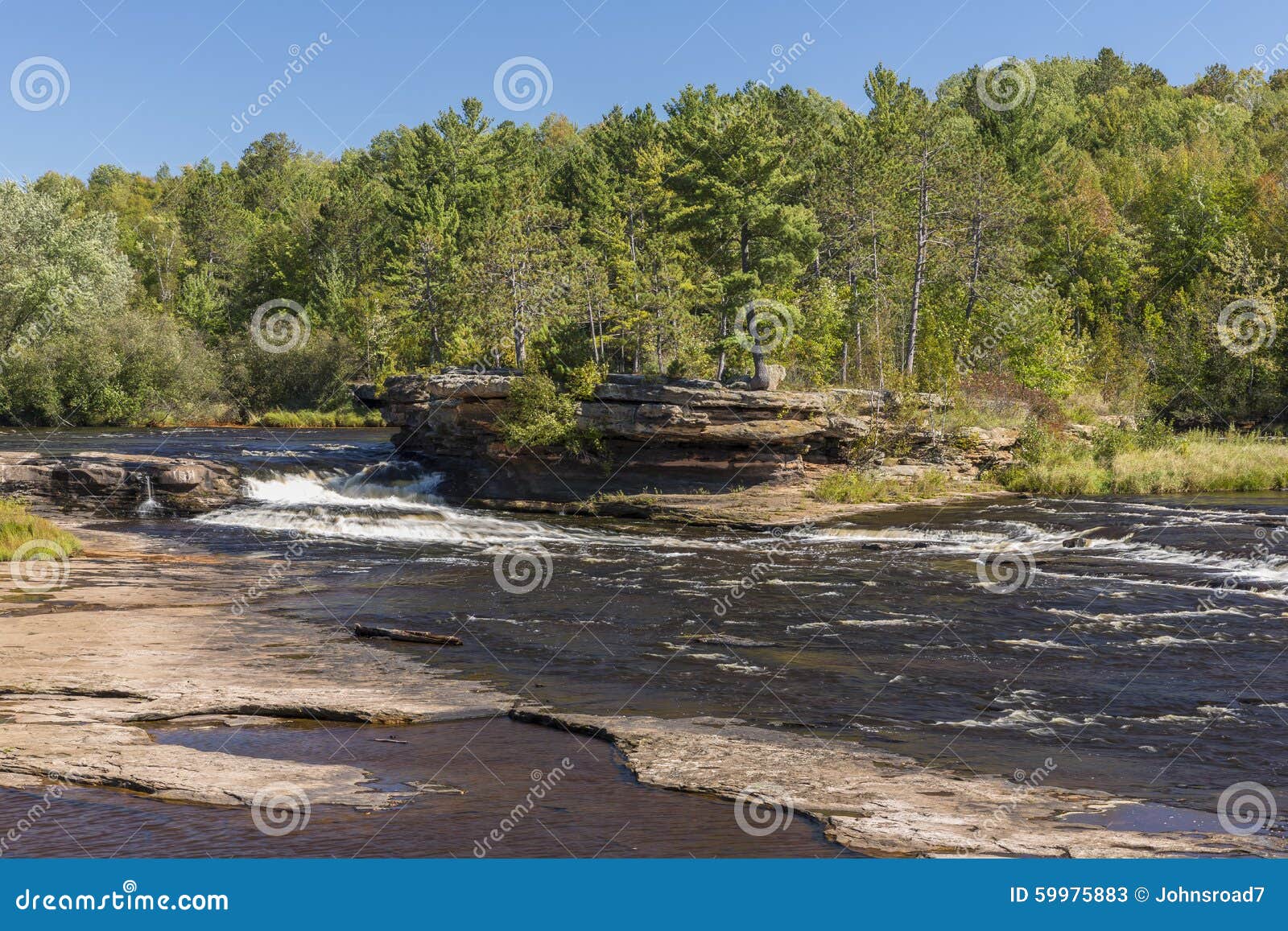 Kettle River Waterfall stock image. Image of landscape 59975883