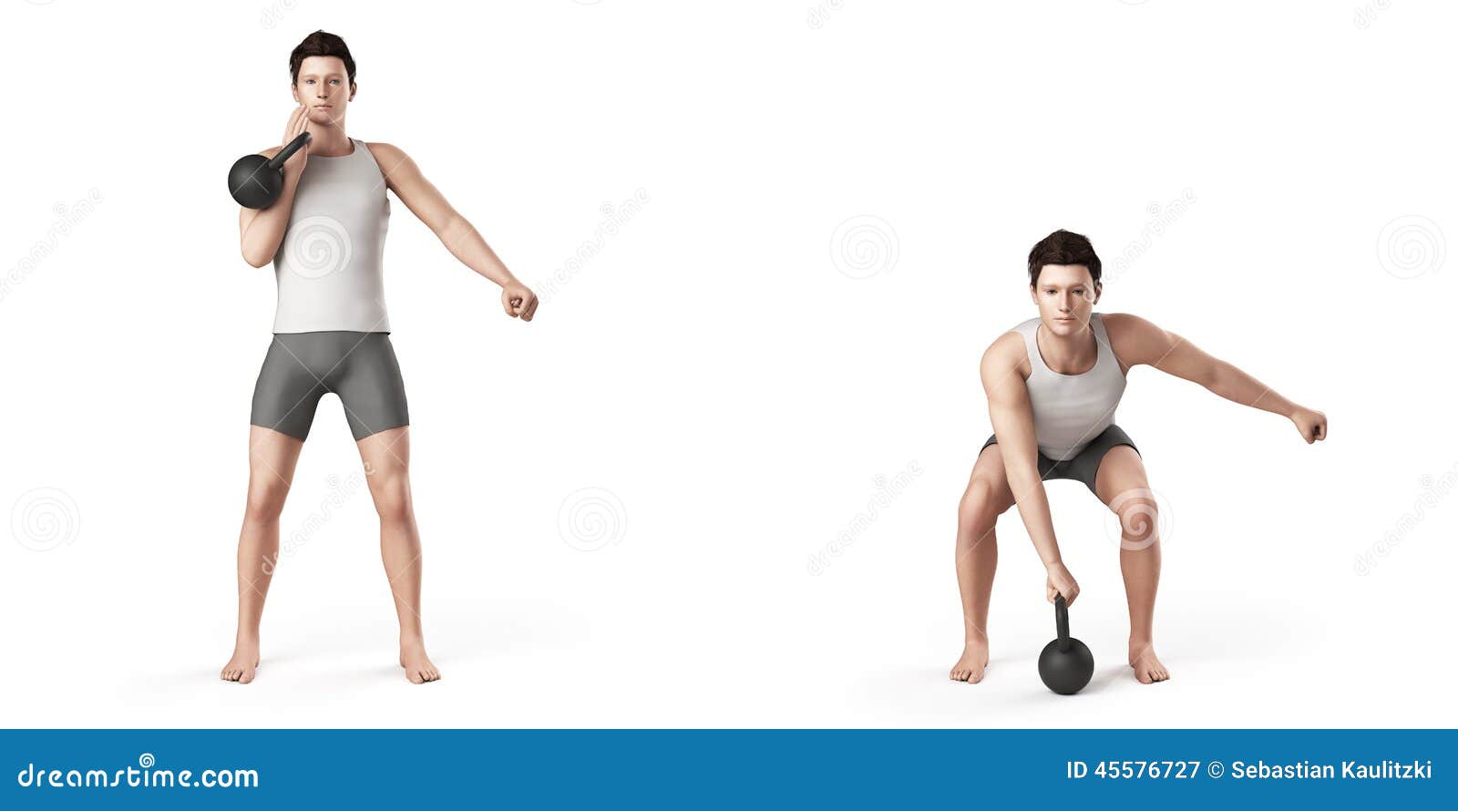 A One Handed Weight Muscle Training Dumbell With Green Handle Shaft And