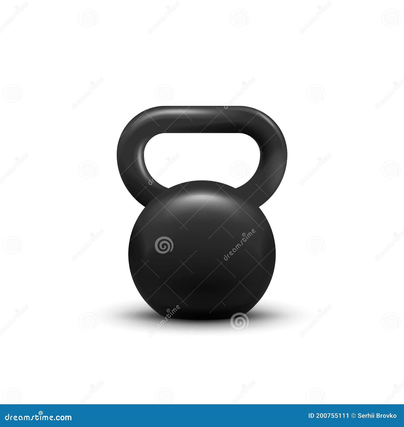 Kettlebell Isolated on White Background. Vector Illustration Stock