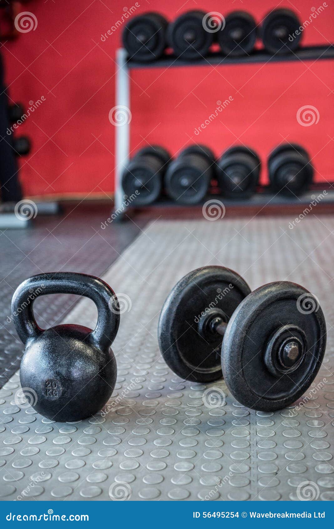 Kettlebell Next To Dumbbells Stock Photo Image of exercise, strength