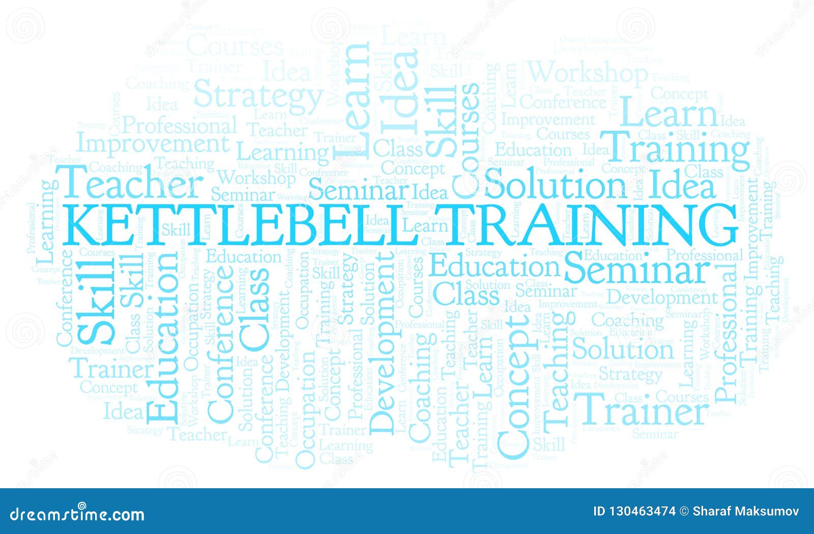 Kettlebell Training Word Cloud. Stock Illustration Illustration of