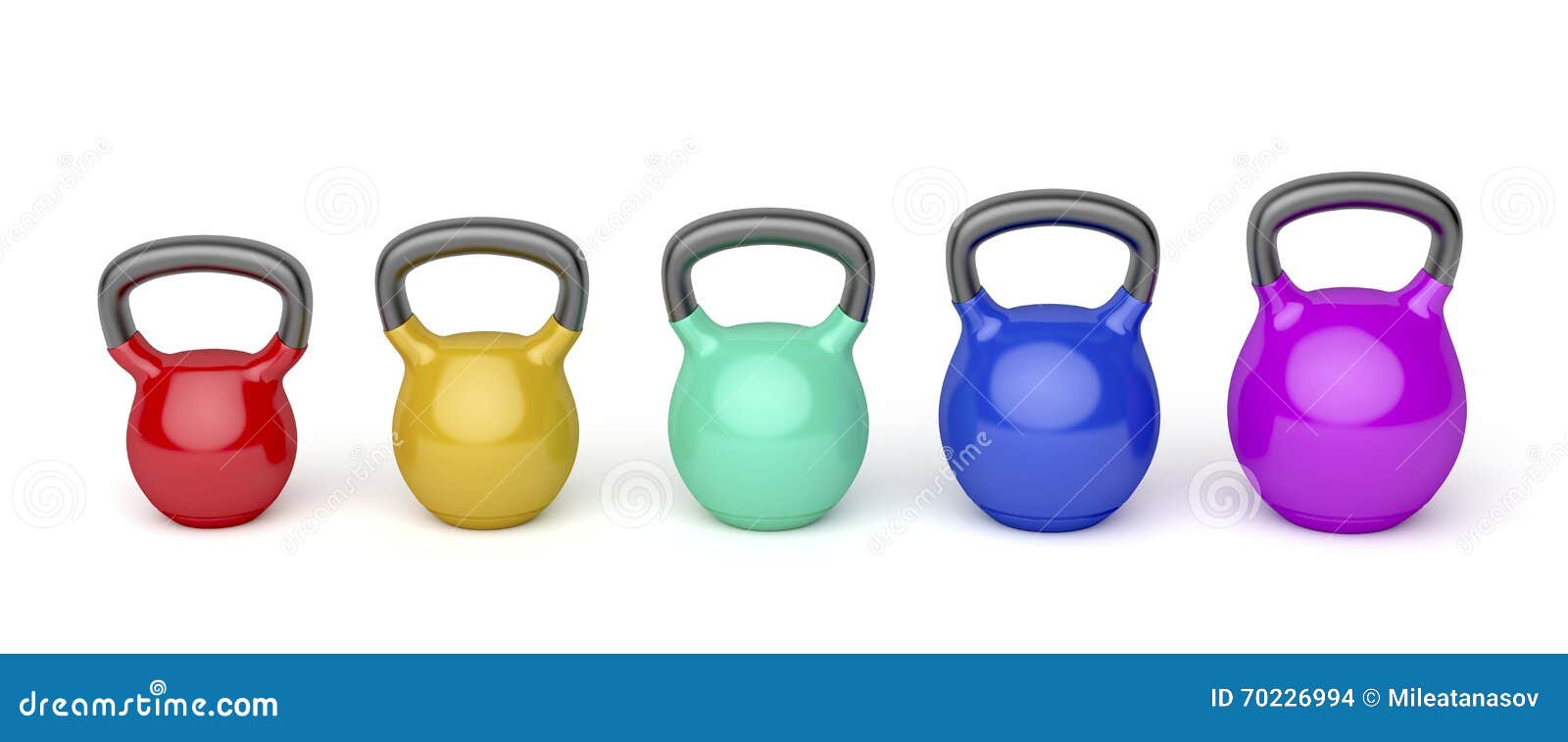 Kettlebells with Different Sizes Stock Illustration Illustration of