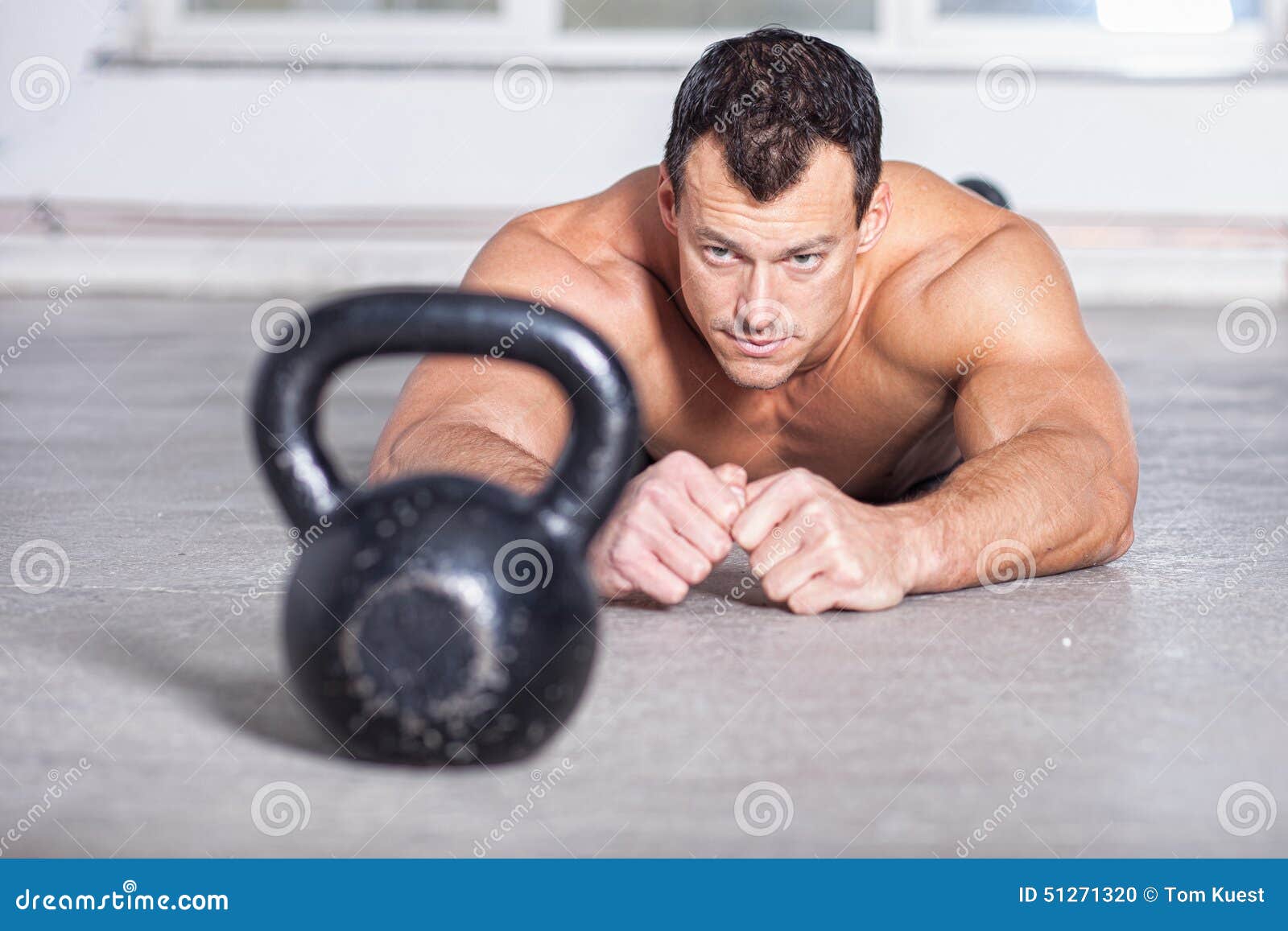 Kettlebells Training Crossfit Stock Photo Image of caucasian, looking
