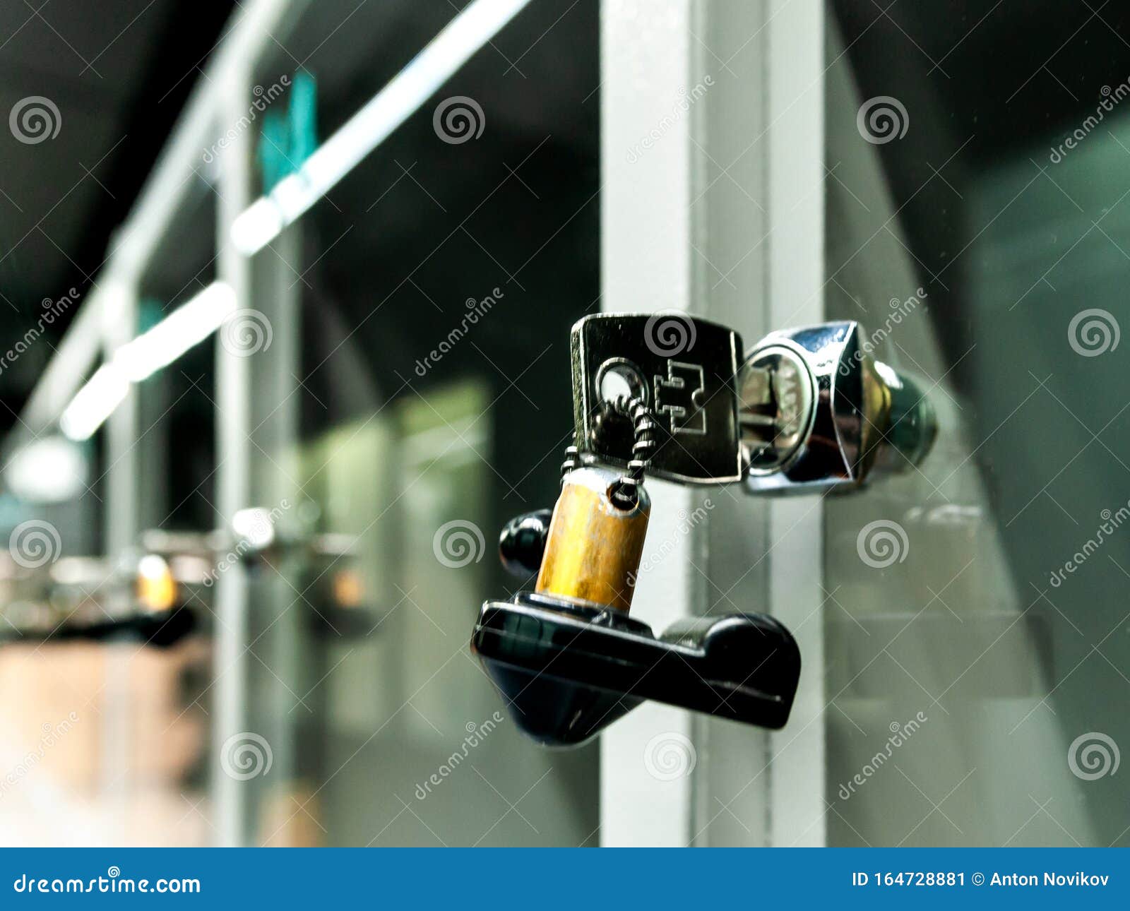 Key With Anti Theft System In The Lock Stock Image Image Of