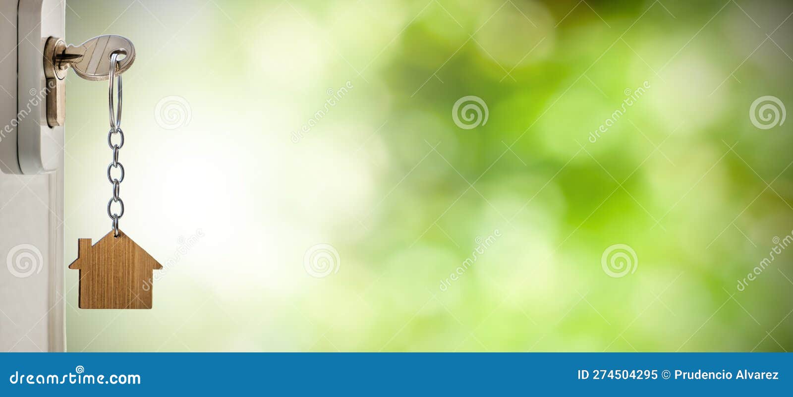 Key fob in the door stock image. Image of hospitality 274504295