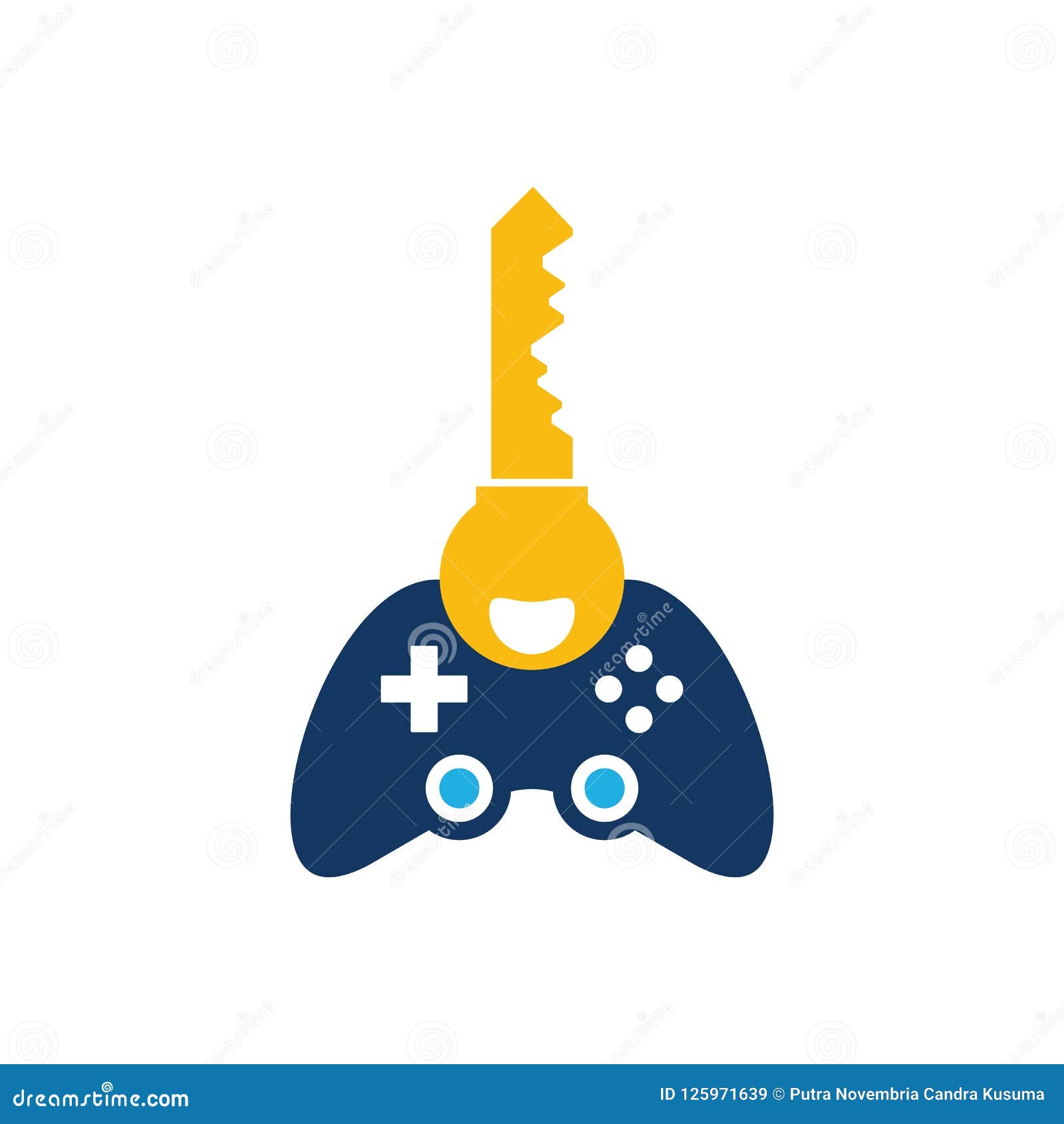 recepción cáscara patata Key Game Logo Icon Design stock vector. Illustration of gaming - 125971639