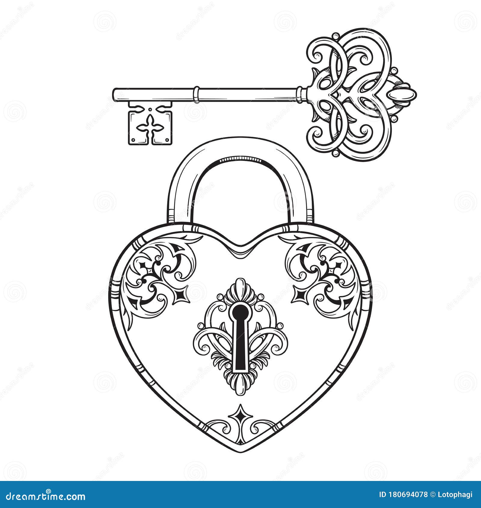 heart-shaped 3d padlock