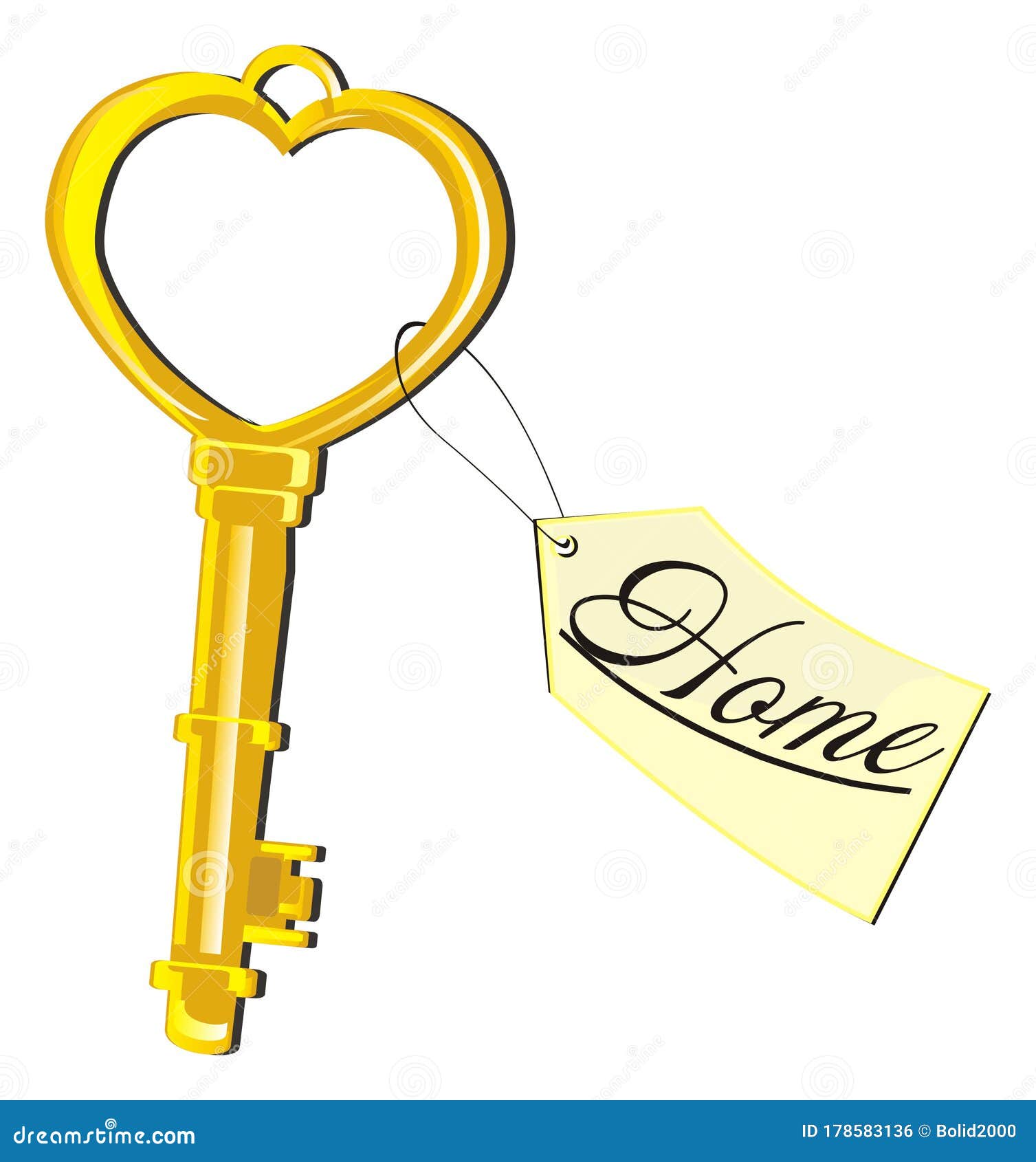 Key from home stock illustration. Illustration of golden 178583136