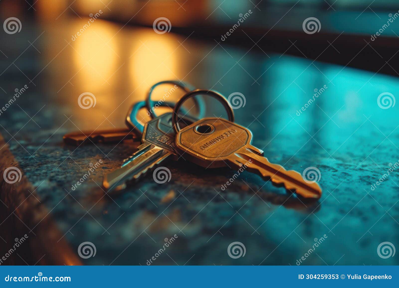 Key of House Keys on Table in Kitchen Stock Image Image of generative