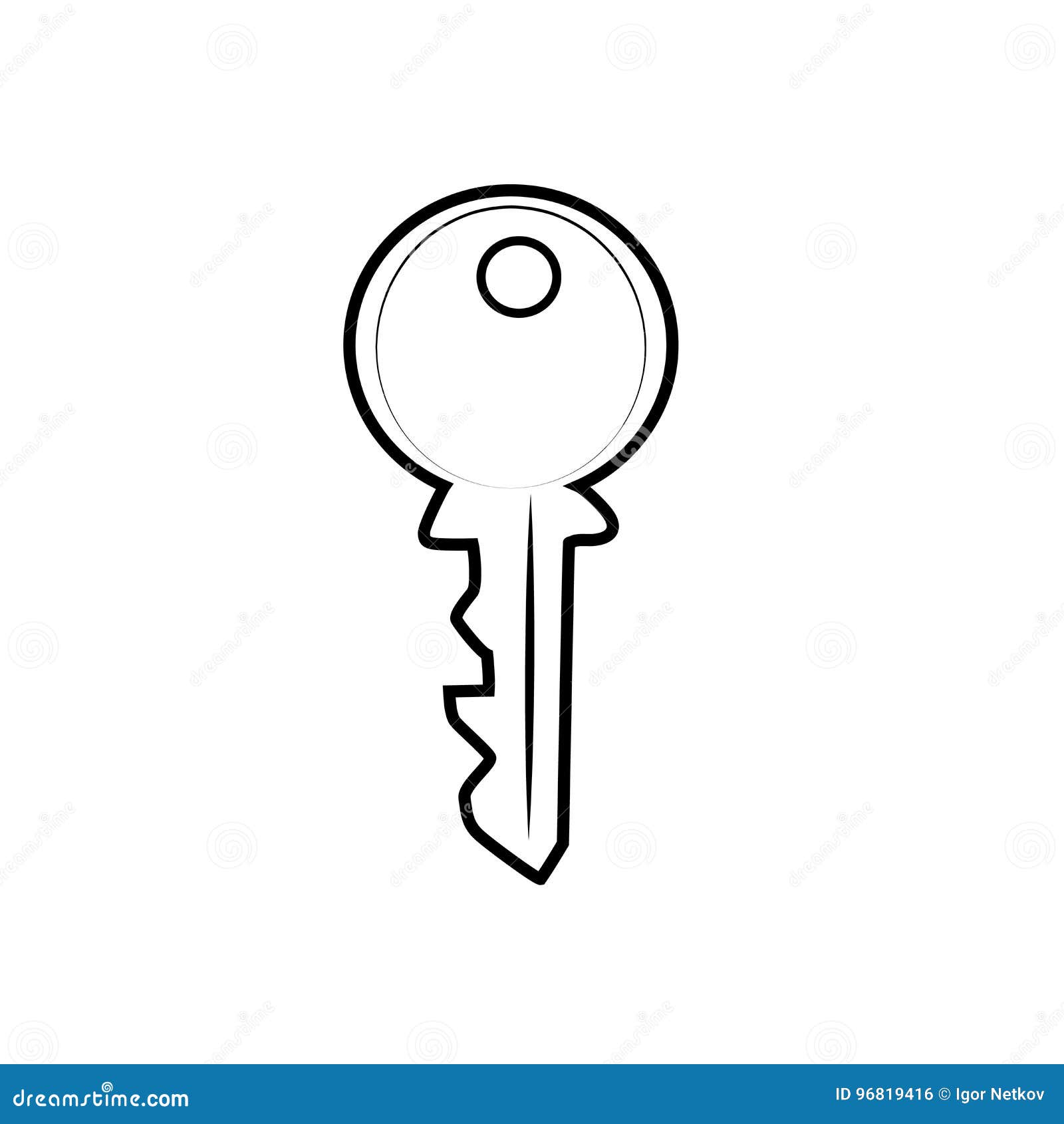 Hand sketch key Royalty Free Vector Image - VectorStock