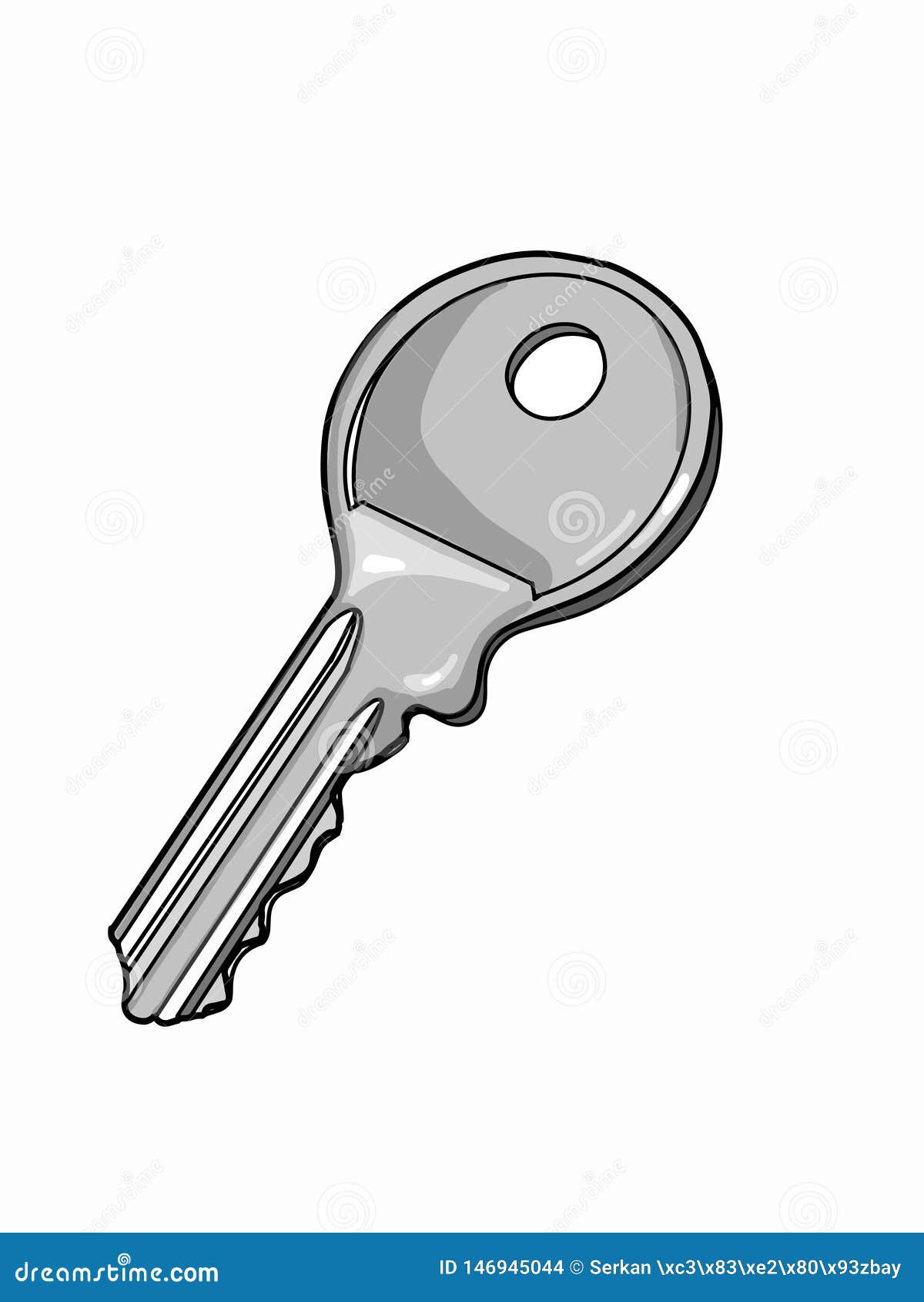 Key Illustration Drawing Line Cartoon White Background Illustration Stock  Illustration - Illustration of password, safety: 146945044
