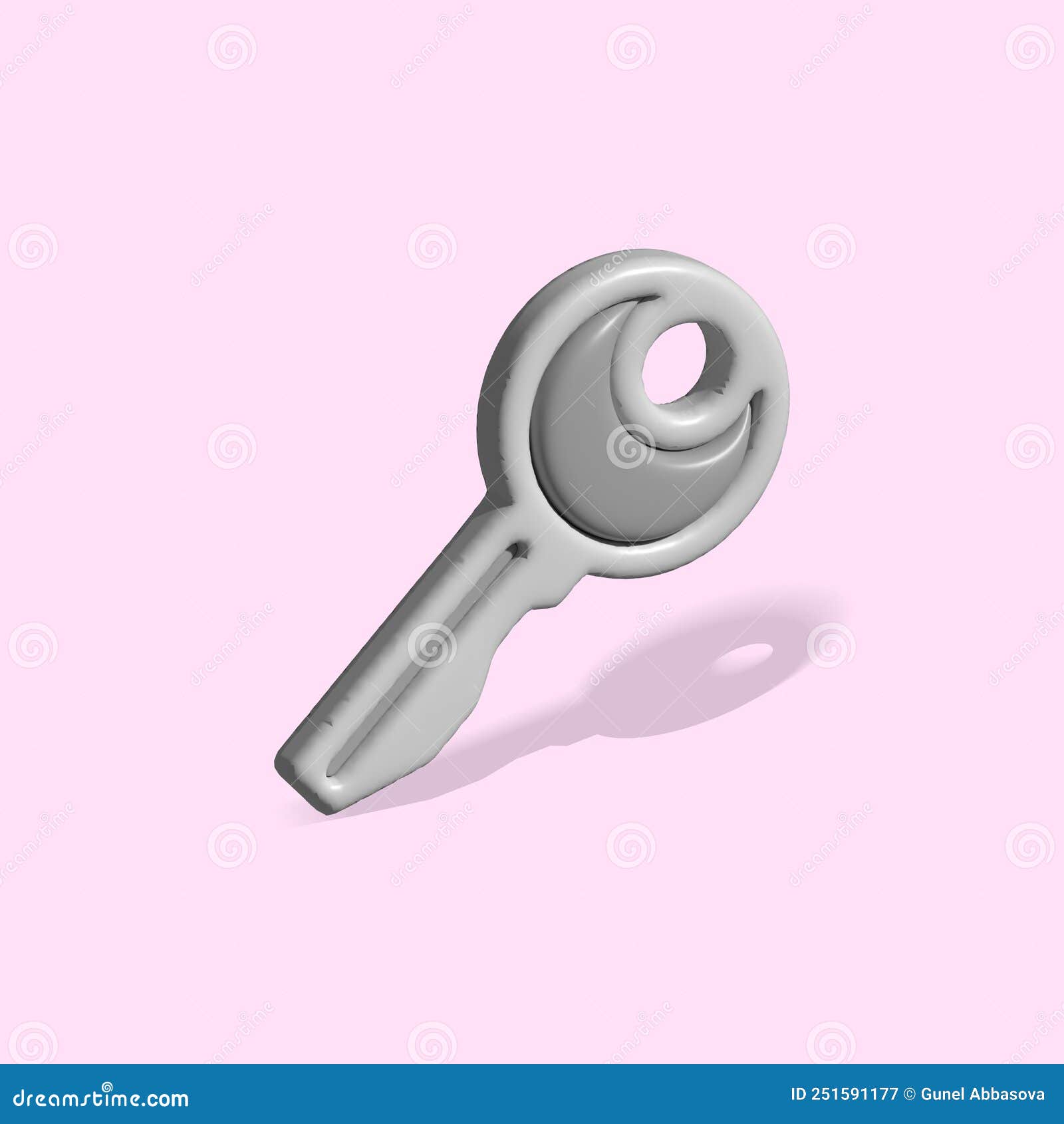 Key 3d Icon. Key Logo Element 3d Illustration Stock Illustration