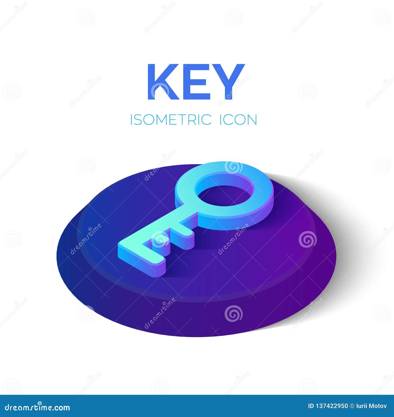 Key Isometric Icon. 3D Isometric Key Sign. Created For ...