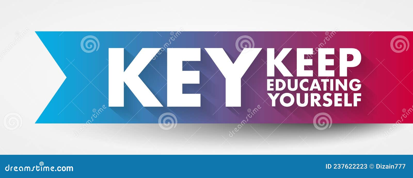 KEY Keep Educating Yourself Acronym, Education Concept Background