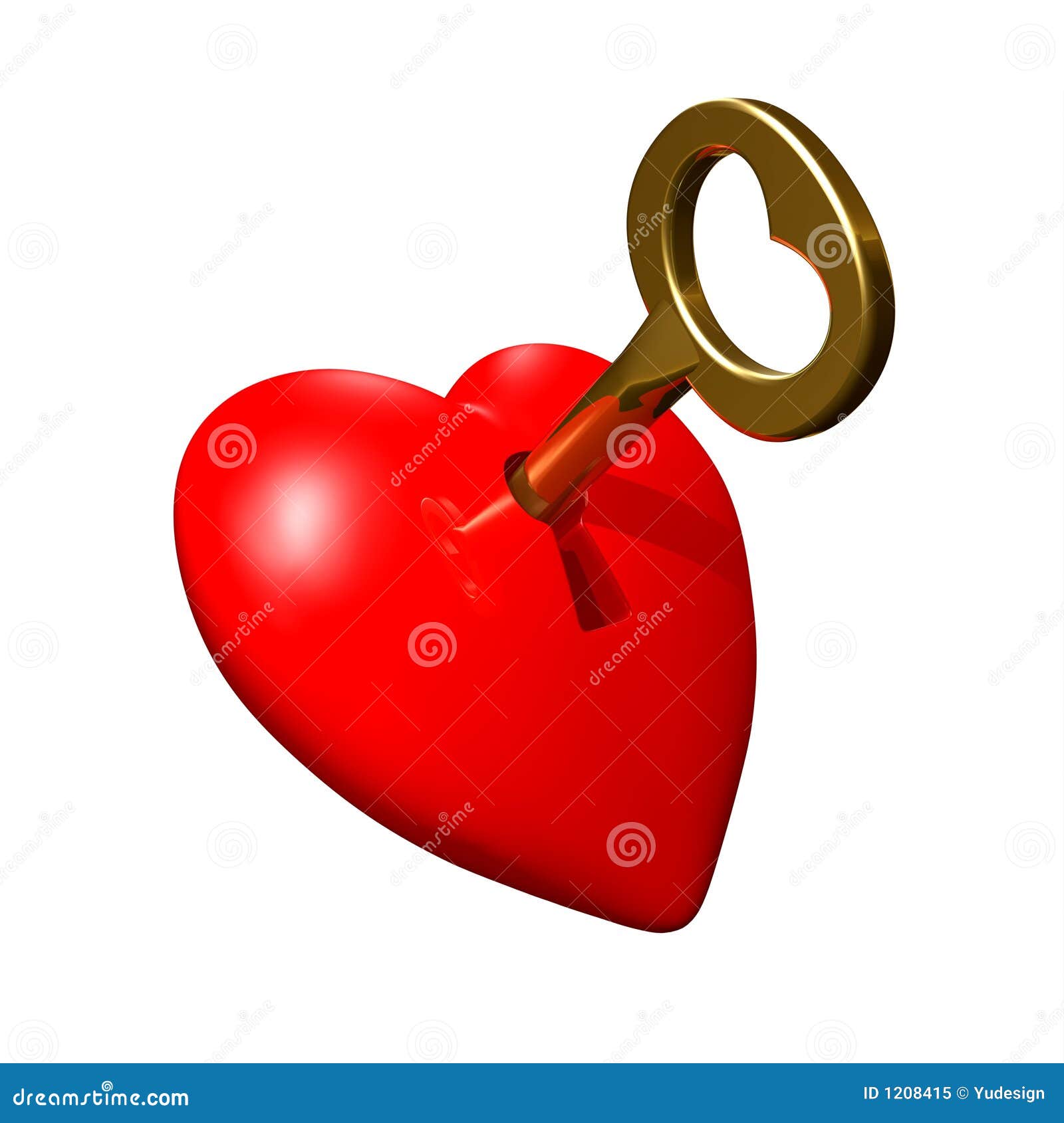 Key for love stock illustration. Illustration of rendered - 1208415