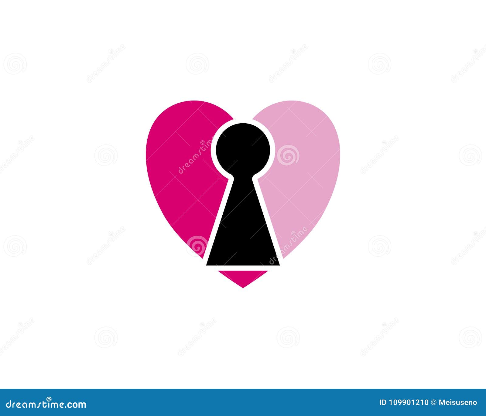 Key love logo stock vector. Illustration of gift, keyhole - 109901210