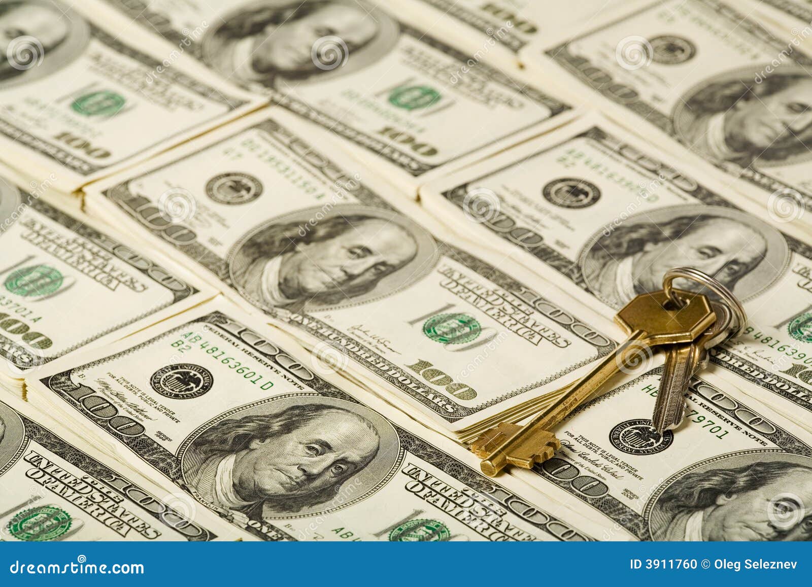 Key and money stock photo. Image of forecasting, investment 3911760