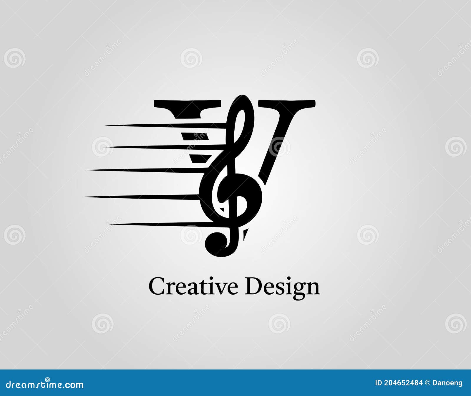 Vector - Letter V Logo  Initials logo design, Music logo design