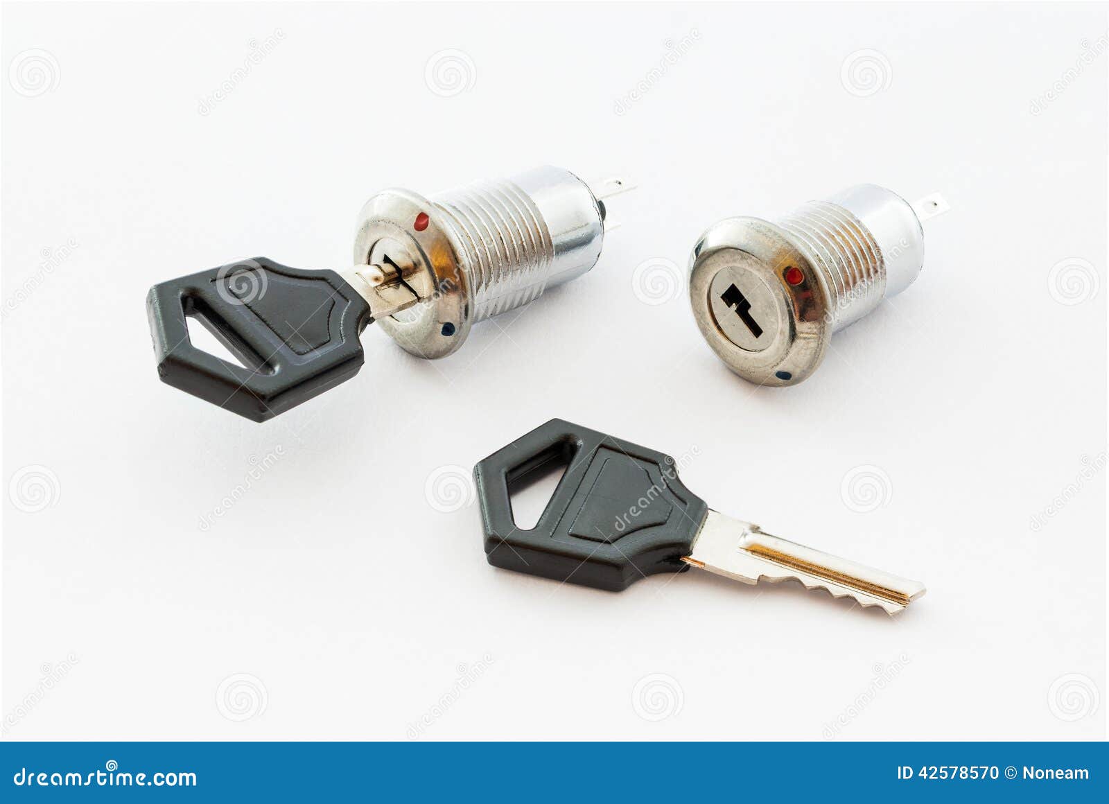 Key Switches for Electronic Stock Photo Image of component, clean