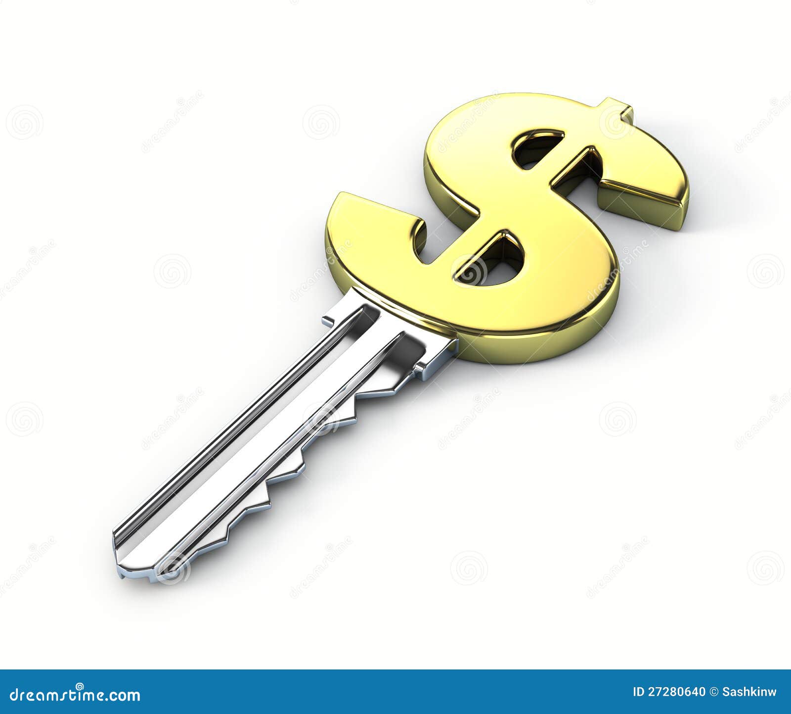 Key to money stock illustration. Illustration of render 27280640