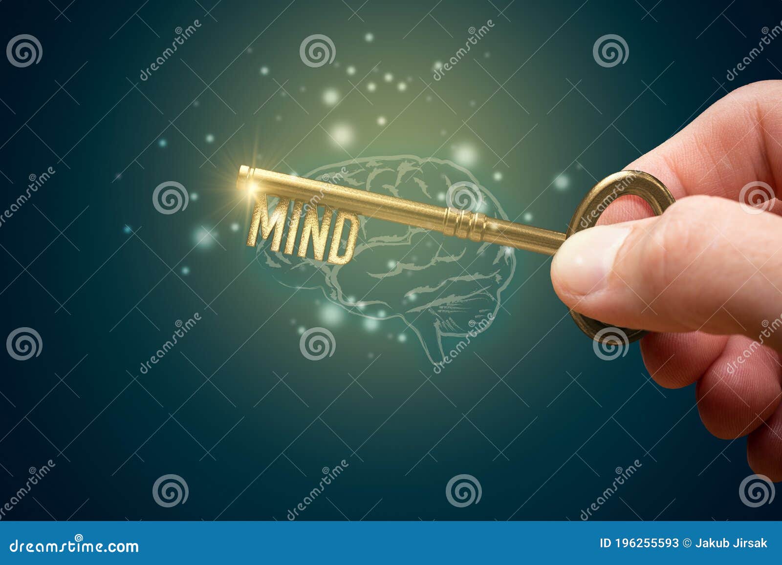 key to unlock mind to increase intellect concept