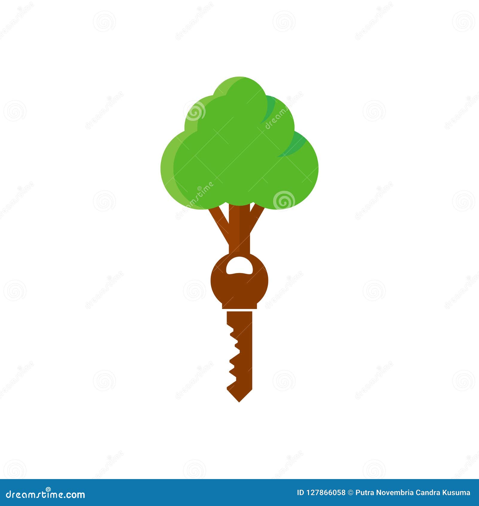 Key Tree Logo Icon Design stock vector. Illustration of close - 127866058