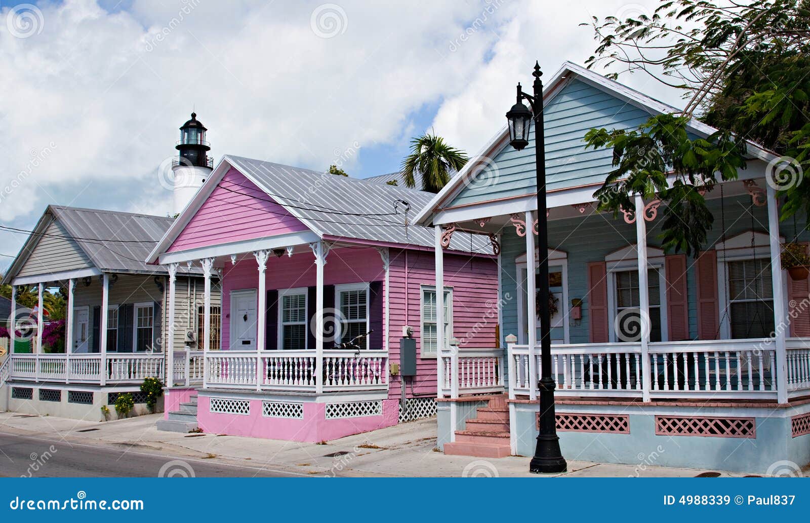 Key West Cottages Stock Image Image Of Caribbean Tropical 4988339