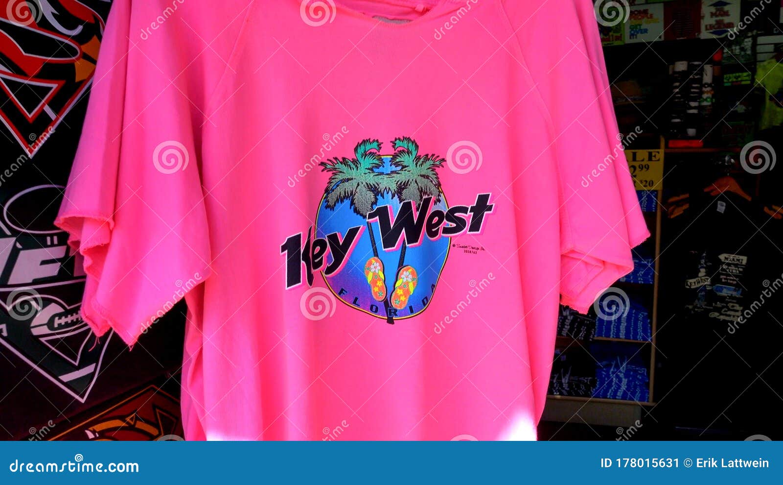 Key West T-Shirts on Sale - KEY WEST, USA - APRIL 12, 2016 Editorial ...