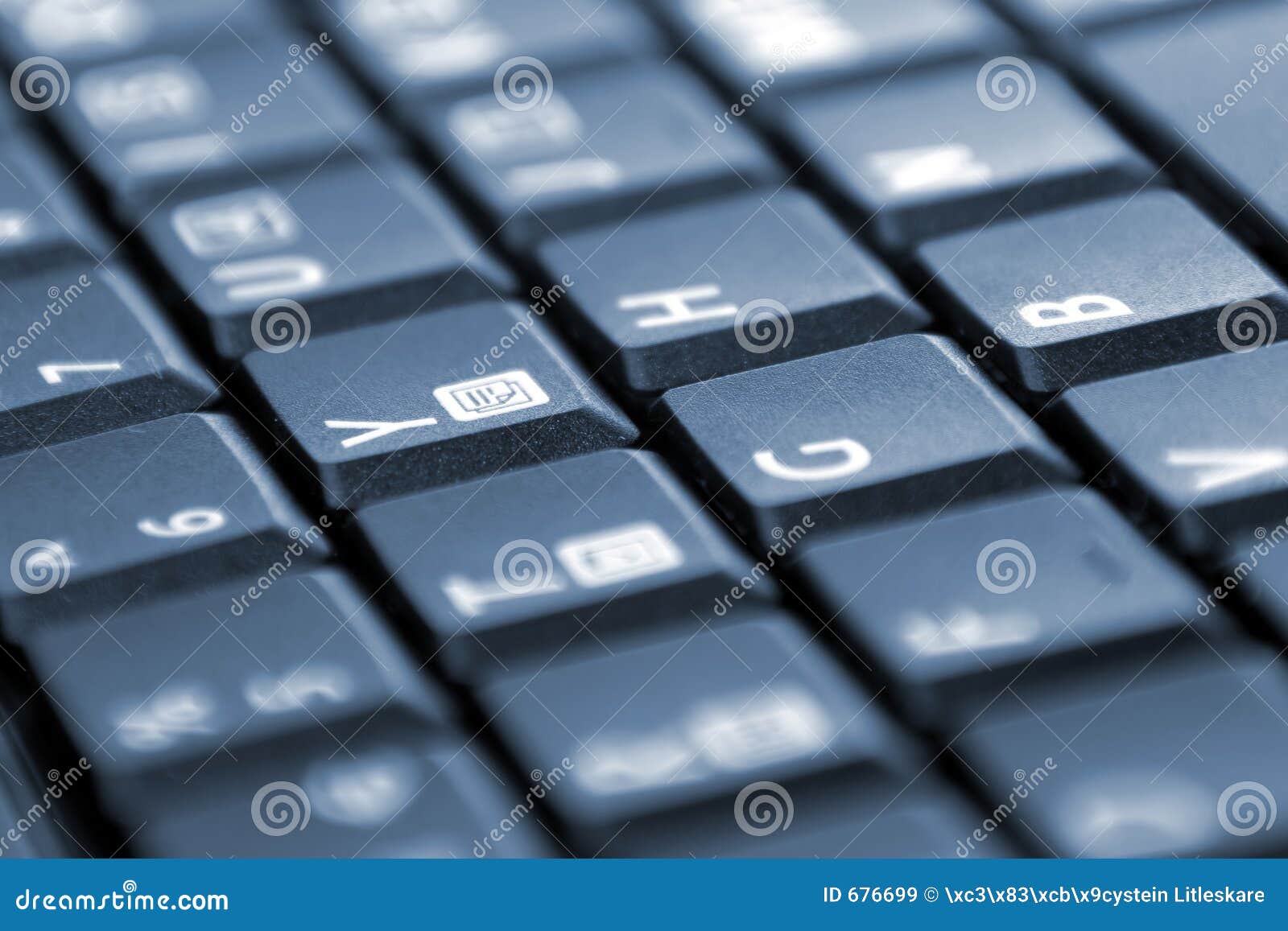 Keyboard in Blue stock image. Image of office, future, keyboard 676699