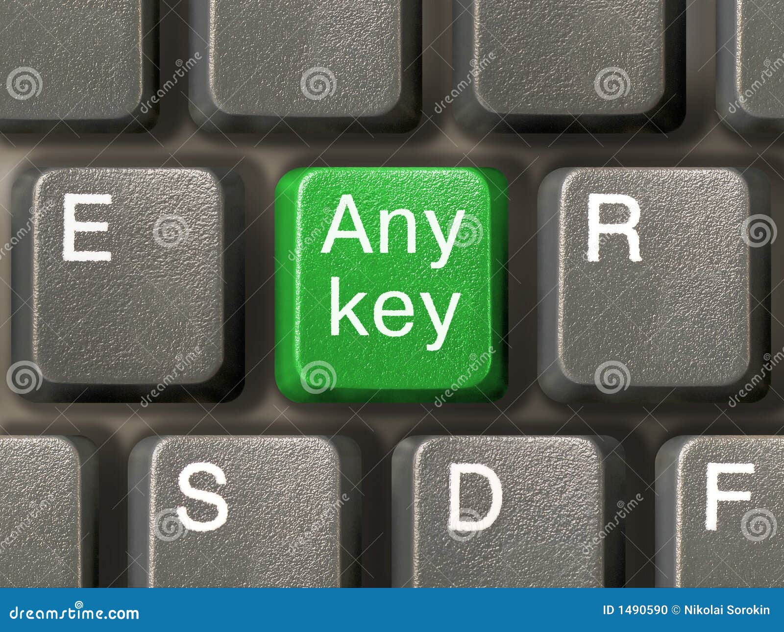 Keyboard (closeup) With Any Key Stock Photo - Image: 1490590