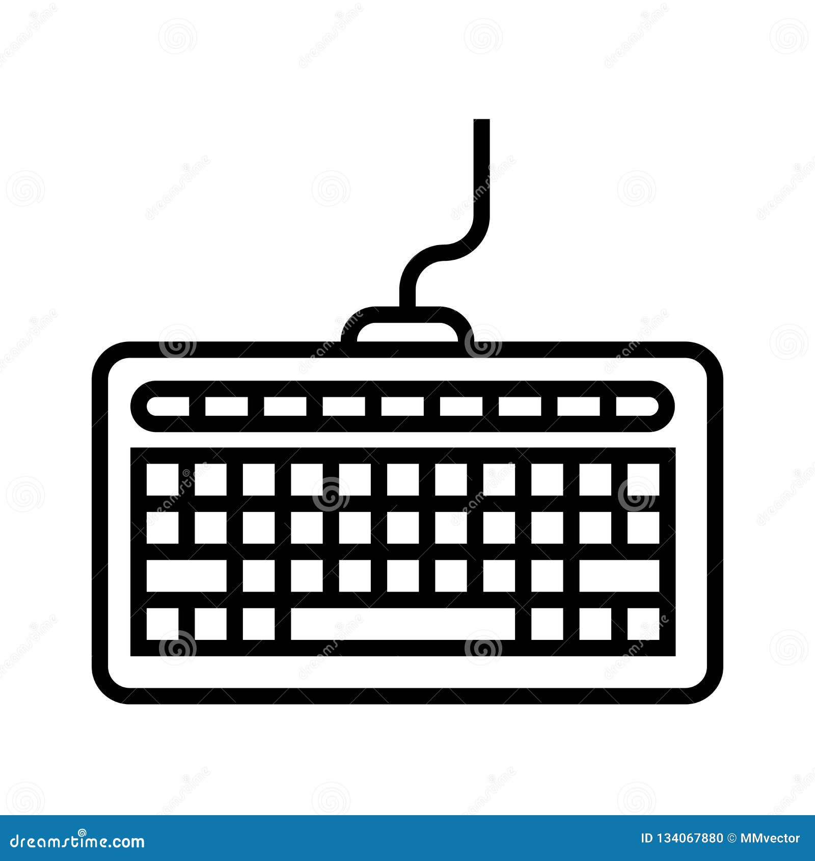 Keyboard Icon Vector Sign and Symbol Isolated on White Background