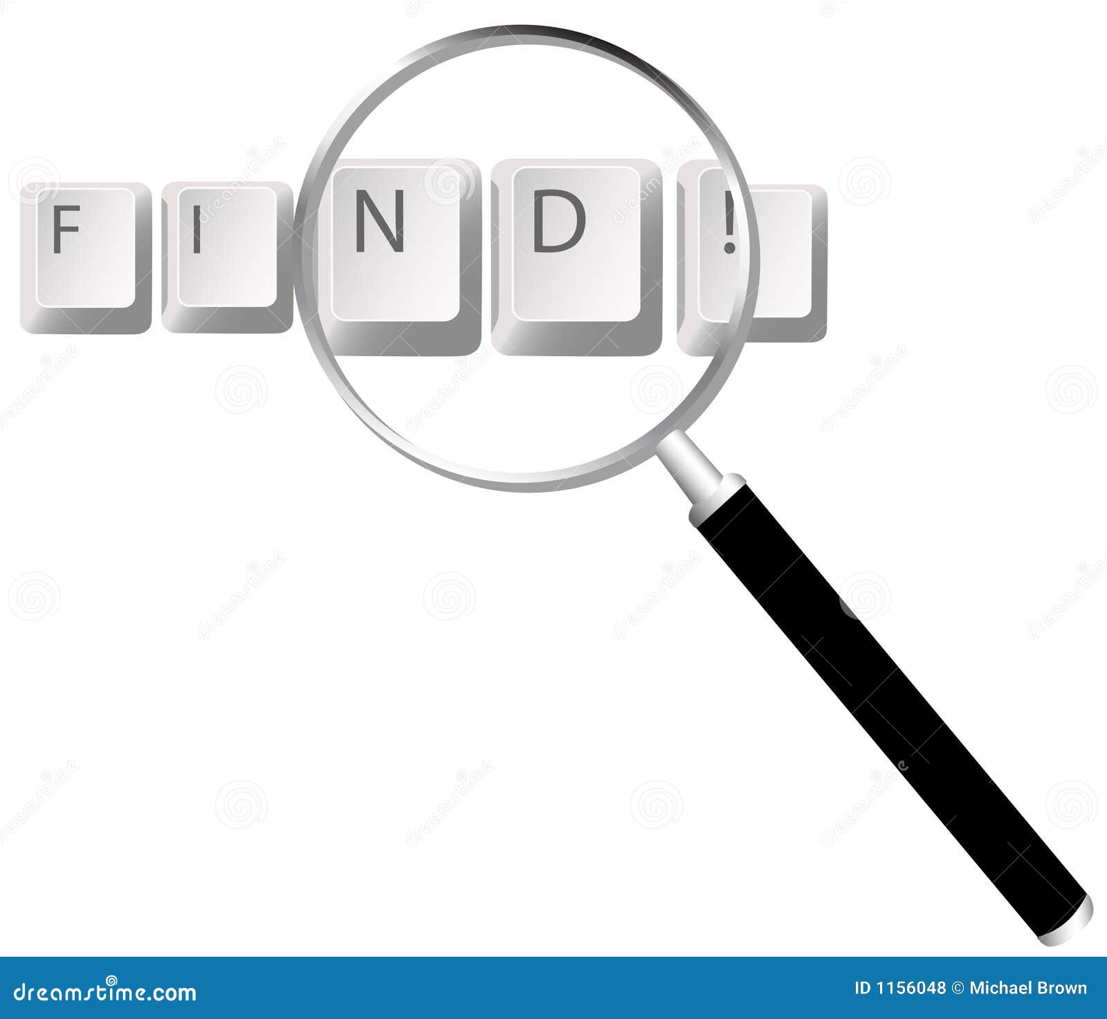 Keyboard Keys Magnified stock vector. Illustration of icon 1156048