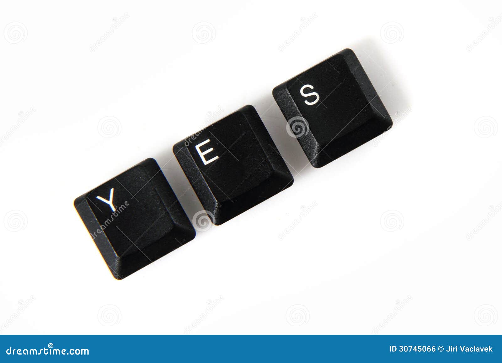 Keyboard keys yes stock photo. Image of pause, 30745066
