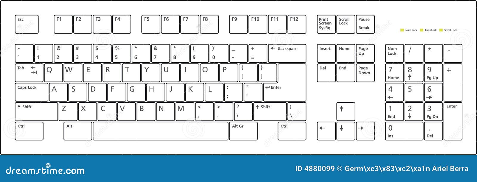 standard keyboard layout image