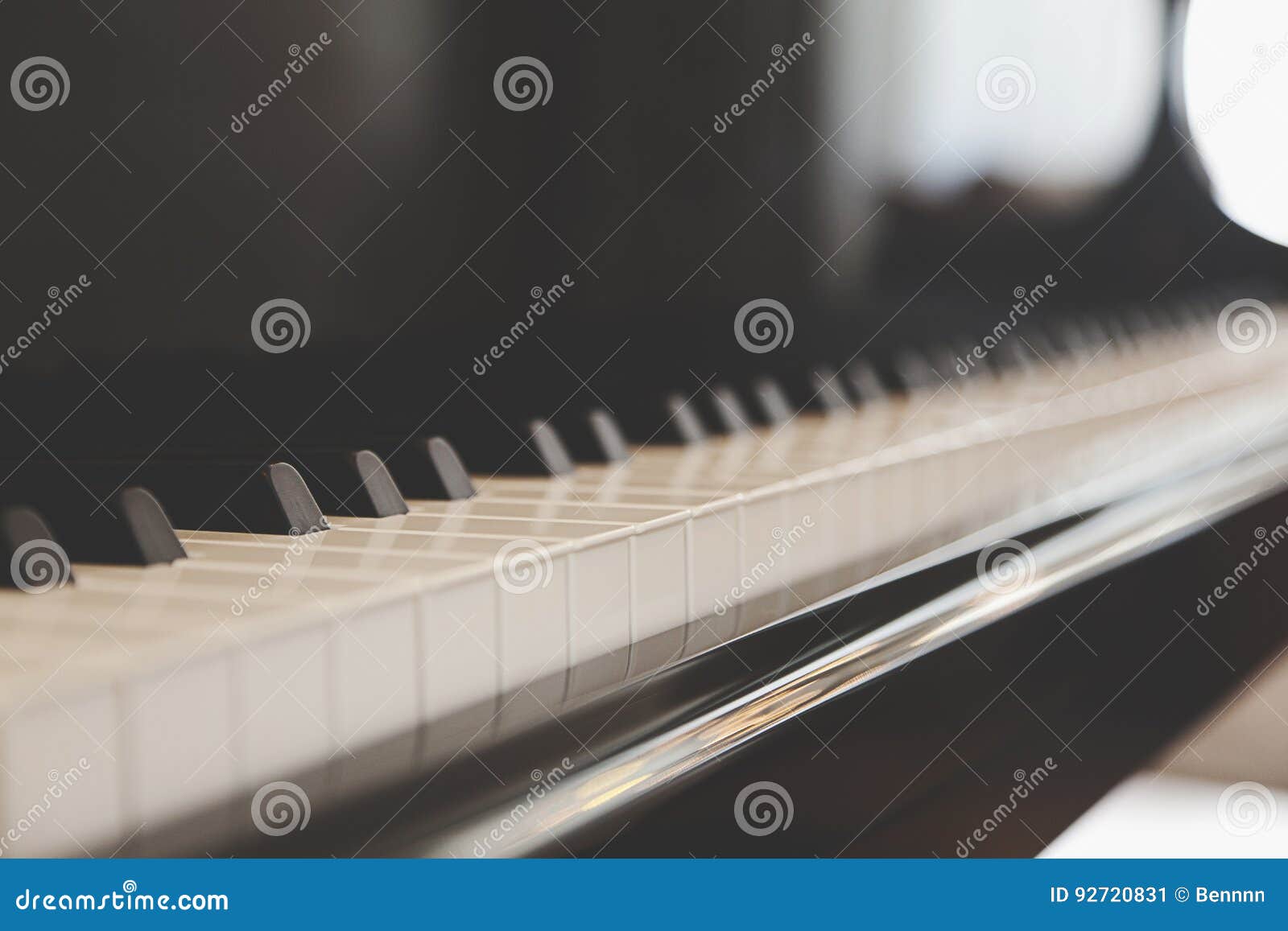 Keyboard Piano Keys Up Close Stock Photo 124645638