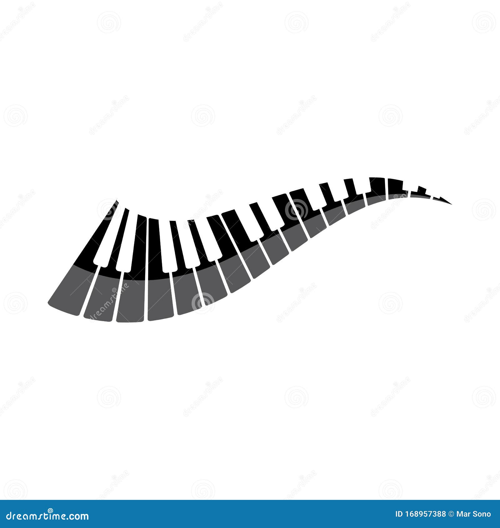 Keyboard Piano Vector Musical Instrument Illustration Design Stock