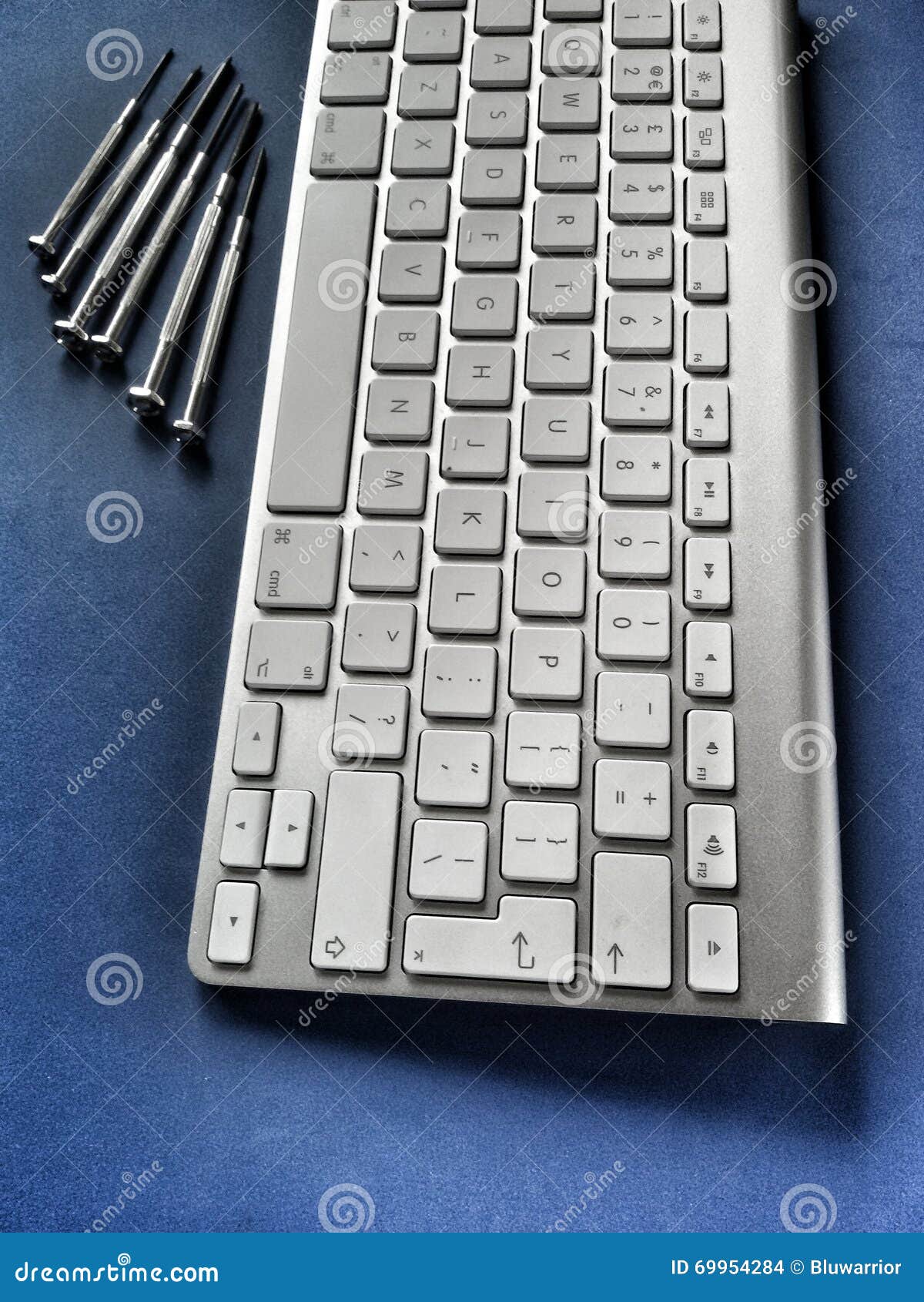 Keyboard and Precision Screwdrivers Stock Photo Image of tools