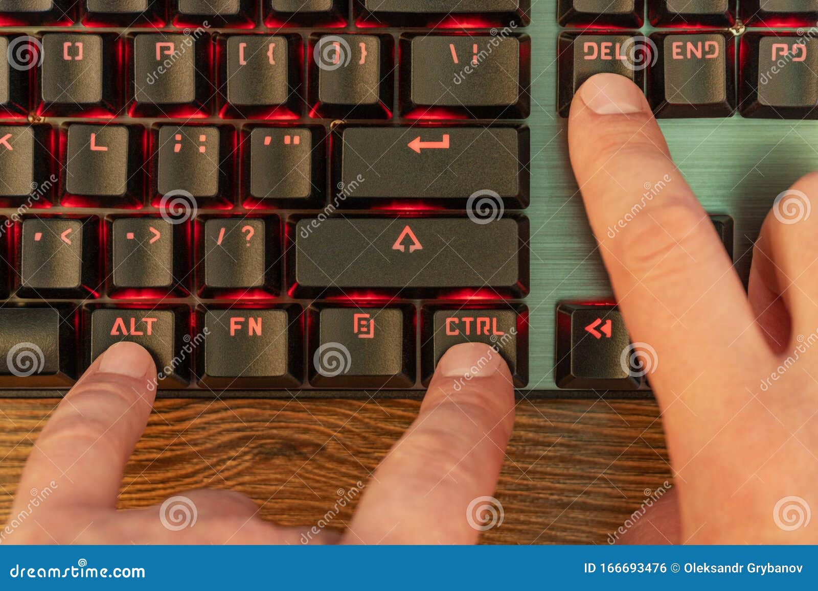 Keyboard Shortcut Control Alt and Delete Stock Photo Image of control