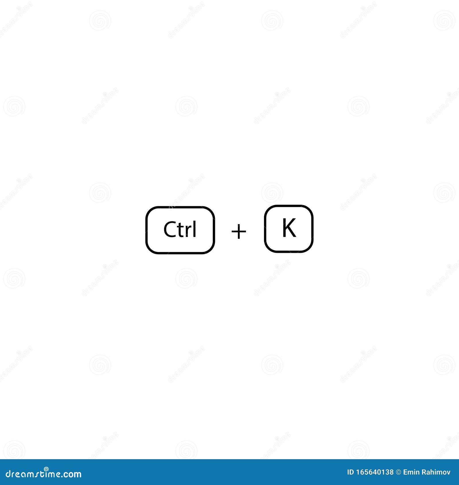 Keyboard Shortcut Ctrl K Sign Stock Illustration Illustration Of