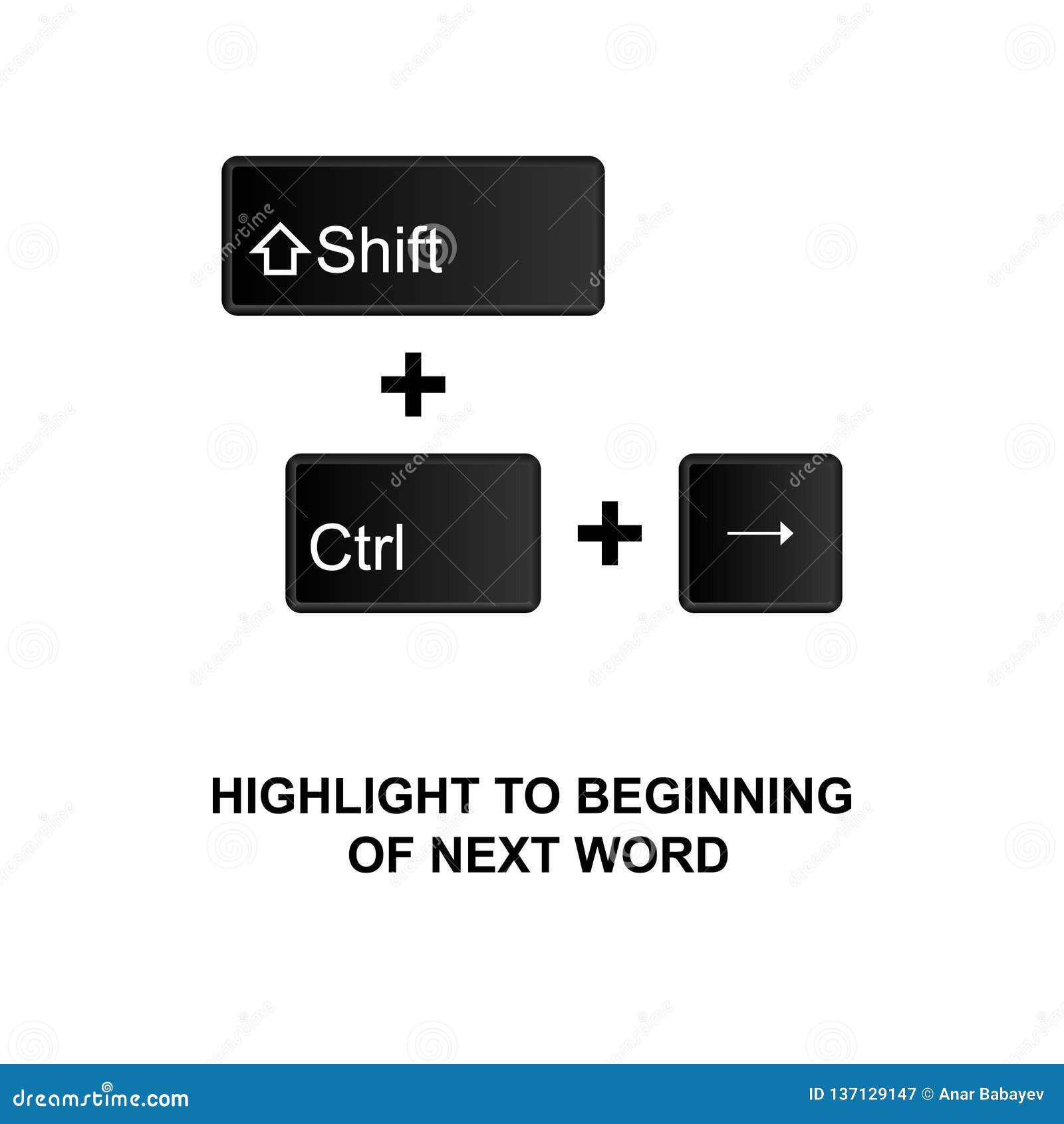 Windows shortcut to highlight a word pnaforms