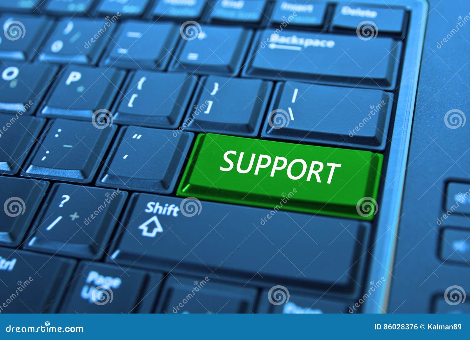 Keyboard with support key stock photo. Image of symbols 86028376