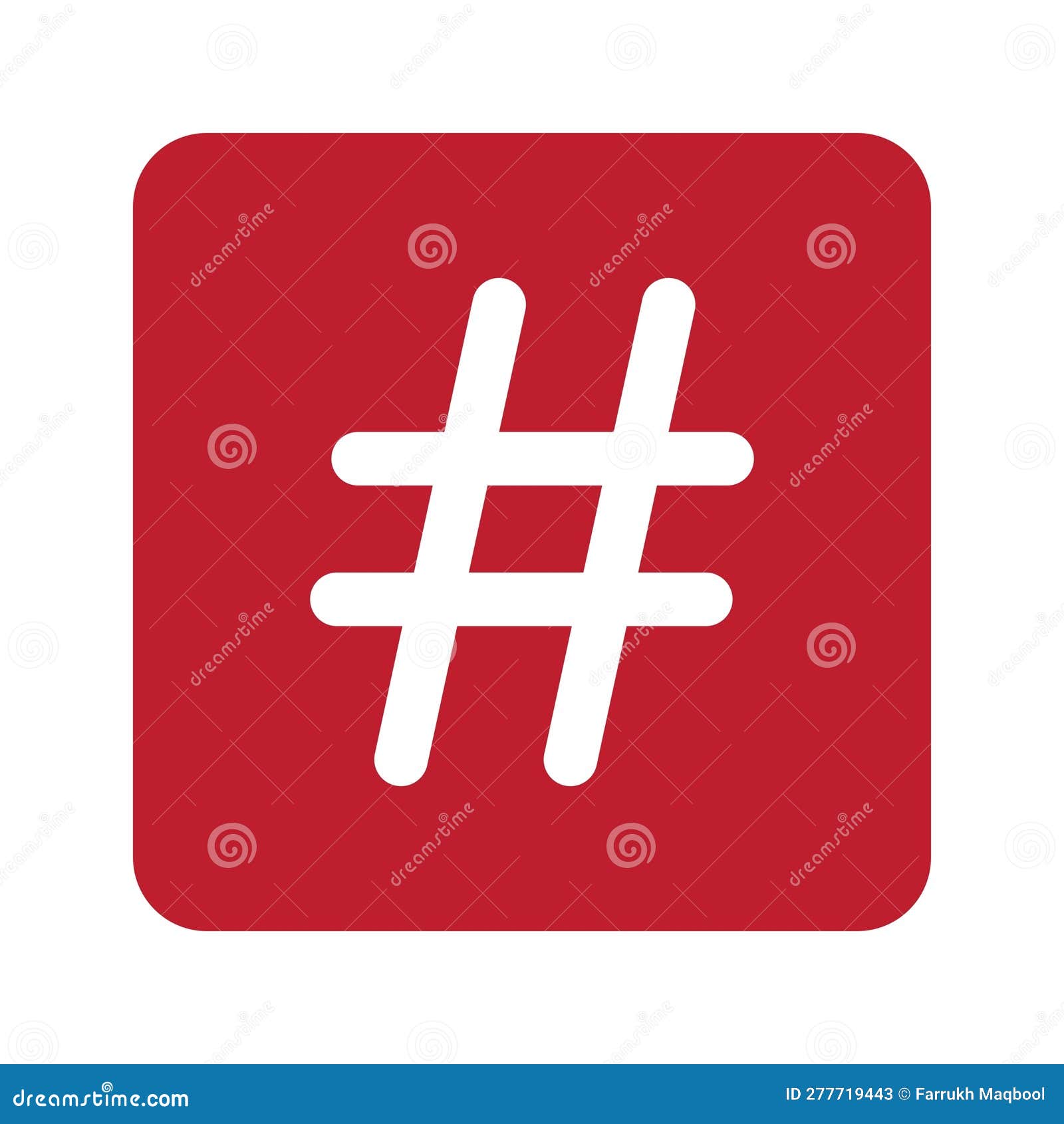 Keycap Number Sign Icon Image. Stock Illustration - Illustration of ...