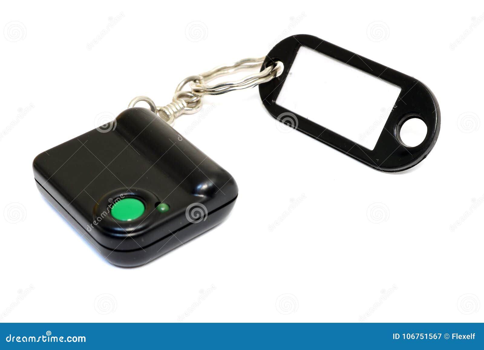Keychain with Button for Calling Security. Button for Fast Mobile Help