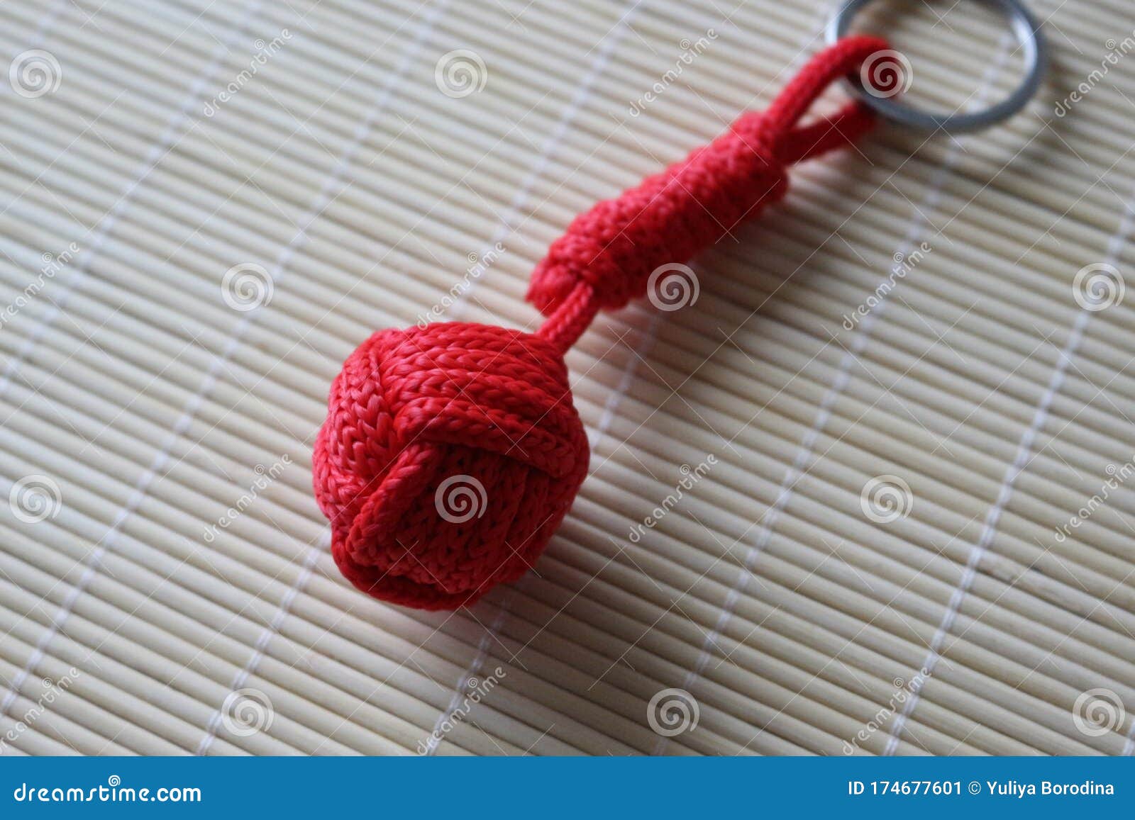 The Keychain is Made Using Macrame Technique. the Main Knot is Called