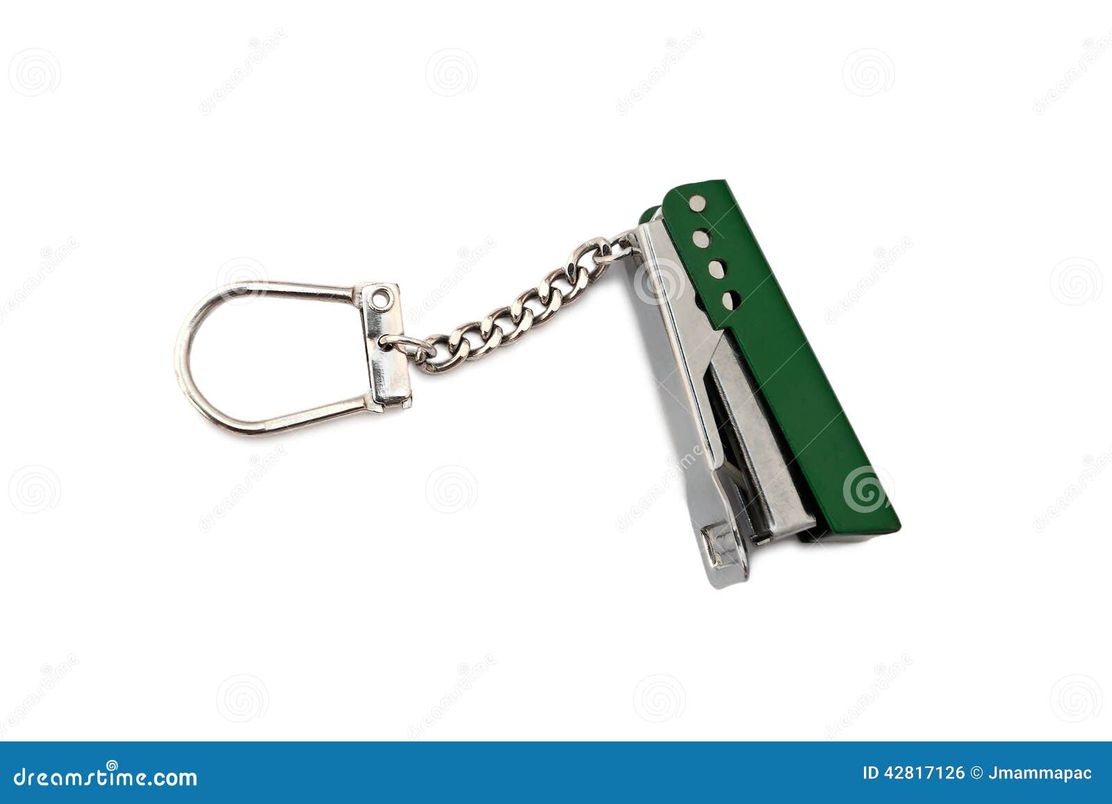 Keychain stapler stock photo. Image of white, stapler 42817126